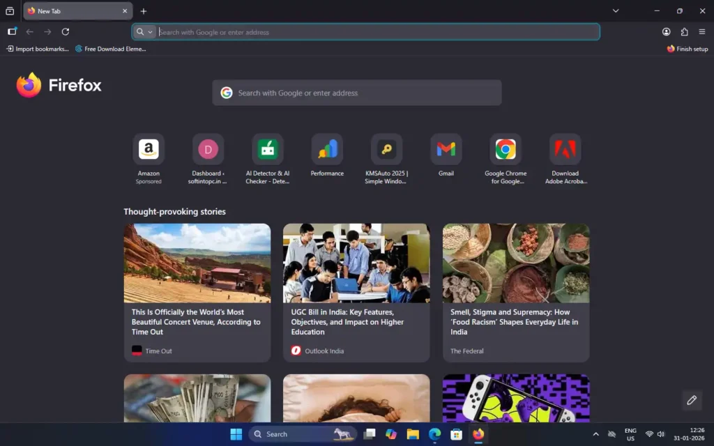 Mozilla Firefox browser for Windows PC