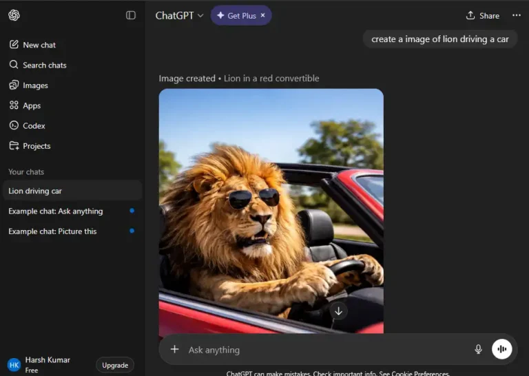 chatGPT for window image creation