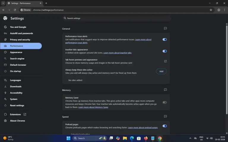 google chrome for windows performance
