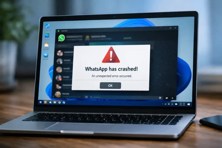 WhatsApp Desktop crashing error on Windows 11