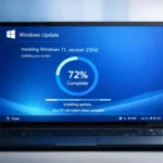 windows 11 25H2 update guide installation screen