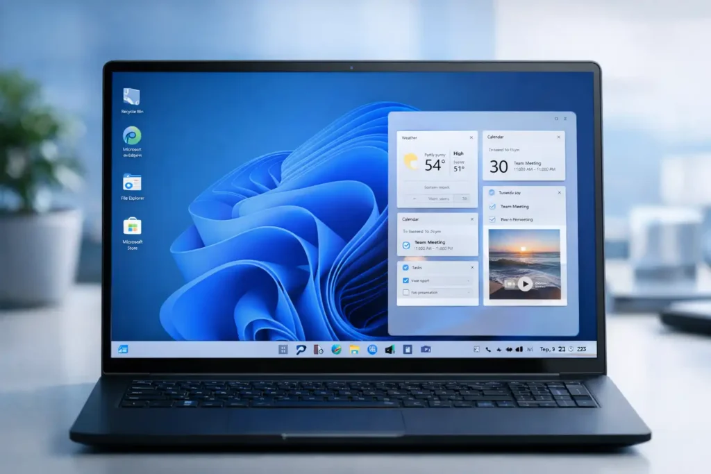 Windows 11 desktop interface after update
